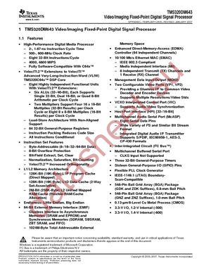 TMS320DM643AZDK5 datasheet  